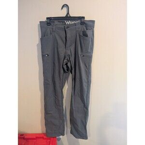 Wrangler Fleece Lined 34x32 ATG Outdoors Pants Mens Gray Stretch Hiking Canvas